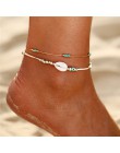 Czeski kolorowe tureckie oczy obrączki dla kobiet koraliki w kolorze złotym Summer Ocean Beach bransoletka na kostkę Foot Leg Je