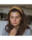 Flatfoosie 2019 czeski opaska do włosów słomy splot wiązane z pałąkiem na głowę dla kobiet krzyż Handmade obręcz do włosów opask