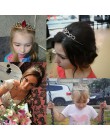 Kryształowe tiary ślubne i korony z pałąkiem na głowę Kid Flower Girls druhna ślubne akcesoria do włosów biżuteria do włosów
