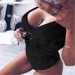 Sexy V Neck Backless Spaghetti Strap welurowe body 2017 nowa kobieta jasne dopasowane wąskie Fit pajacyki body