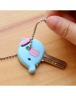 Cartoon Anime brelok śliczne silikonowe Mickey Stitch niedźwiedź klucz pokrywa Cap kobiety prezent sowa Porte klucz wiolinowy Mi