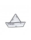 Kreatywny papier łódź papier samolot Metal broszka emaliowana miłość fala góra lodowa dryfująca butelka znaczek przypinka śliczn