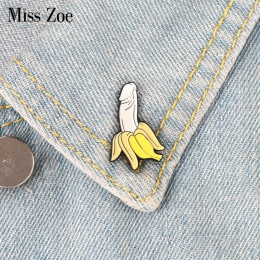 Bananowa emalia pin owoce w stylu kreskówki broszka broszka prezent dla przyjaciół klapa ze sprzączką śmieszne ubrania do biżute