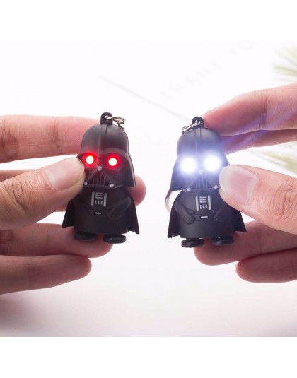 VKME 2020 Star Wars brelok Light Black Darth Vader wisiorek brelok LED dla mężczyzna prezent