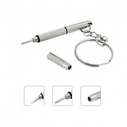 Nowy mini śrubokręt klucz kombinowany przenośny metalowy brelok mężczyźni Sliver Utility kieszonkowy wielofunkcyjny breloczek mo