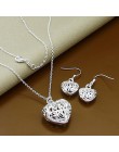 Nowy modny 925 Sterling Silver Jewelry Sets Simple Fashion Insect Moon okrągły naszyjnik z kulkami zestawy kolczyków dla kobiety