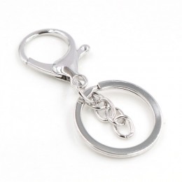 5 sztuk/partia 30mm Key Ring długi 70mm popularne klasyczne 8 kolorów pozłacane karabińczyk klucz łańcuszek z haczykiem biżuteri