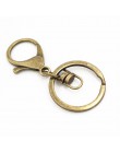 5 sztuk/partia 30mm Key Ring długi 70mm popularne klasyczne 8 kolorów pozłacane karabińczyk klucz łańcuszek z haczykiem biżuteri