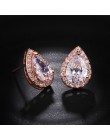 Nigeryjczyk kropla wody sześcienny z cyrkoniami zestawy biżuterii ślubnej wkładka luksusowy kryształ zestaw biżuterii ślubnej pr