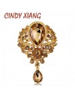 Cindy xiang duży kryształ kropla wody broszki dla kobiet w stylu Vintage moda wisiorek styl eleganckie szpilki ślubne Party bros