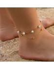 Modyle Bohemia 2 sztuk/zestaw obrączki dla kobiet akcesoria do stóp 2019 Summer Beach Barefoot sandały bransoletka kostki na nod
