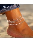 Nowy Vintage Anklet zestaw moda obrączki dla kobiet 5 sztuk/zestaw wielowarstwowe regulowany Anklet 2020 bransoletka na nogi stó