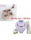 Liffly Women Dubai Jewelry Sets luksusowa ślubna w stylu nigeryjskim afrykańskie koraliki ślubne zestaw biżuterii kostium nowy p