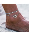 Nowy Vintage Anklet zestaw moda obrączki dla kobiet 5 sztuk/zestaw wielowarstwowe regulowany Anklet 2020 bransoletka na nogi stó