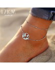 Nowy Vintage Anklet zestaw moda obrączki dla kobiet 5 sztuk/zestaw wielowarstwowe regulowany Anklet 2020 bransoletka na nogi stó