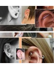 SaYao 2 sztuk 14G 1.6mm ze stali nierdzewnej stalowe długie przemysłowe brzana pierścień język kolczyki do sutków Tragus Helix E