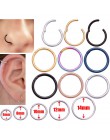 1PC G23 tytanu zawiasach Segment kolczyk w nosie 16g i 14g sutek Clicker ucha do małżowiny ucha Helix Lip Piercing Unisex biżute