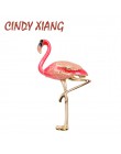 CINDY XIANG śliczne emalia Flamingo broszki Unisex kobiety i mężczyźni broszka Pin ptak zwierząt broszki moda elegancki płaszcz 