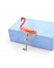 CINDY XIANG śliczne emalia Flamingo broszki Unisex kobiety i mężczyźni broszka Pin ptak zwierząt broszki moda elegancki płaszcz 