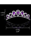 Księżniczka korona dla dziewczynek prezent urodzinowy prezent korona Tiara Diadem srebrny kryształ kwiatowy ślub akcesoria do wł