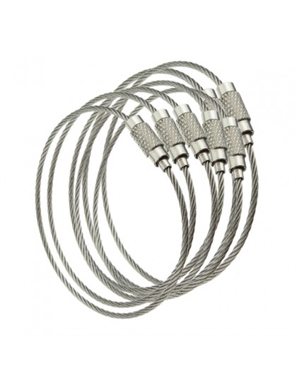 10 sztuk drut ze stali nierdzewnej brelok kabel liny brelok brelok breloki pierścienie łańcucha kobiety mężczyźni biżuteria brel
