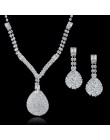 TOUCHEART zestaw biżuterii ślubnej kryształowe zestawy biżuterii dla nowożeńców dla kobiet długi Tassel komunikat naszyjnik/kolc