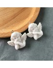 5 sztuk białe skrzydło anioł 3D żywica Charms dla biżuteria ustalenia ładna dziewczyna naszyjnik wisiorek kolczyki kolczyk akces