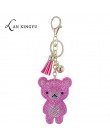 Musujące mini niedźwiedź inkrustowane rhinestone brelok torebka damska śliczny wisiorek z misiem car key alloy wisiorek noworocz