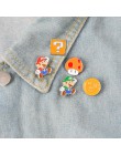 Niebieska powłoka super mario kart emalia Pin komiksy gra wideo Boo duch przypinki na klapę okrągła przypinka pin Denim płaszcz 