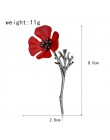 Popularny 3D broszka z kwiatem Pin moda damska Maki kurtki czerwony bukiecik kwiatów prezent czerwona róża spinki biżuteria prez