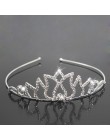 AINAMEISI moda ślubna księżniczka korona ślubna Tiara biżuteria do włosów Rhinestone pałąk dziewczyny dzieci Tiara akcesoria do 