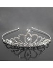 AINAMEISI moda ślubna księżniczka korona ślubna Tiara biżuteria do włosów Rhinestone pałąk dziewczyny dzieci Tiara akcesoria do 
