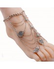 2017 nowych moda lato Sexy srebrny frędzel Anklet dla kobiet moneta łańcuszek z wisiorem bransoletka na kostkę biżuteria na stop