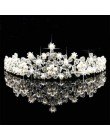 2019 kobiet księżniczka opaska z koroną Crystal tiara z kryształkami i koronami opaska do włosów biżuteria srebrne ślubne akceso