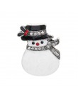 Snowman elk pudełko na prezenty rękawiczki pingwin Santa pins broszki emalia cartoon czerwony kapelusz wesołych świąteczna brosz