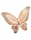Cena fabryczna 3 kolory do wyboru OPal rhinestone broszki ślubne broszka z motylkiem dla kobiet biżuteria dobry prezent