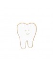 Cartoon zęby broszka emaliowana medyczne wyrażenia narządów stop odznaka koszula dżinsowa torba broszka biżuteria akcesoria prez