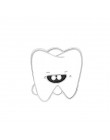 Cartoon zęby broszka emaliowana medyczne wyrażenia narządów stop odznaka koszula dżinsowa torba broszka biżuteria akcesoria prez