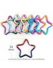 Mix 10pc Rainbow dzielony pierścień serce gwiazda jabłko breloki metalowy breloczek do kluczy dzielone pierścienie Unisex brelok