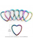 Mix 10pc Rainbow dzielony pierścień serce gwiazda jabłko breloki metalowy breloczek do kluczy dzielone pierścienie Unisex brelok
