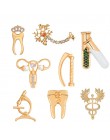 Biżuteria medyczna mikroskop zęba laryngoskop probówki macicy kobiet Neuron RN kaduceusz broszka Pin metalowe odznaki broszki sz