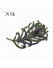 XQ Plated starożytny brąz pióro dynia krosna perła broszka dla akcesoria dla mężczyzn kobieta biżuteria retro panie odznaka ze s