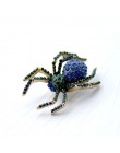 Morkopela pająk Rhinestone broszka moda mężczyźni kobiety garnitur broszki Pin biżuteria najlepszy prezent kostium ubrania szpil