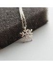 RYOUCUTE moda ślubna biżuteria dla nowożeńców ustawia 925 srebro kryształ Snowflake długie naszyjniki kolczyki dla kobiet dubaj 