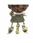 XQ Plated starożytny brąz pióro dynia krosna perła broszka dla akcesoria dla mężczyzn kobieta biżuteria retro panie odznaka ze s
