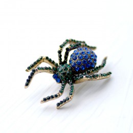 Morkopela pająk Rhinestone broszka moda mężczyźni kobiety garnitur broszki Pin biżuteria najlepszy prezent kostium ubrania szpil