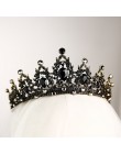 Nowe mody barokowe Trendy Tiara korona panny młodej na ślub Diadem Diadem Rhinestone Handmade Hairwear akcesoria do włosów