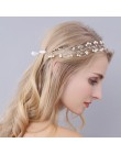 Moda ślubna ozdoba na głowę dla panny młodej ręcznie ślubna korona w kwiaty z perłami kryształowe akcesoria do włosów ozdoby do 