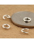 20 sztuk oryginalna prawdziwa czysta solidna 925 Sterling Silver otwarte pierścienie Jump pierścień dzielony na breloczki kompon