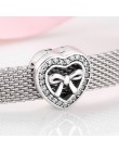 Nowy 925 srebro serce i okrągły kształt musujące CZ klipy koraliki Fit oryginalne odbicia Charm bransoletka tworzenia biżuterii